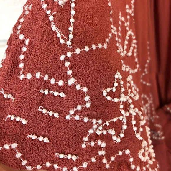 Free People Sylvia Dress Wrap Mini Dusty Mauve XS - Picture 8 of 8